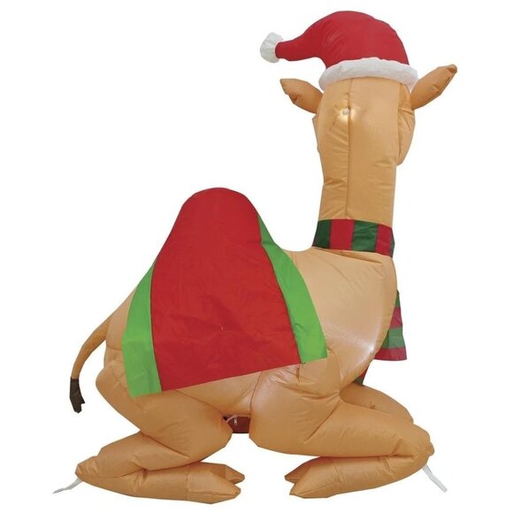 4 Ft  Nativity Camel LED Light Up Inflatable Christmas Yard Decor Vintage New - Picture 5 of 10